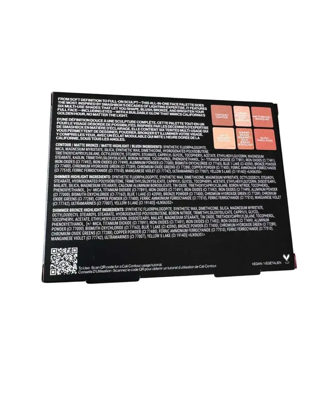 Smashbox Cali Contour Palette -Highlighter, Bronzer, Blush - Light / Medium -New